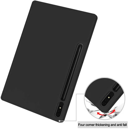 Hülle für Samsung Galaxy Tab S8+ / Tab S7+, Techsuit, Flex Trifold, Schwarz