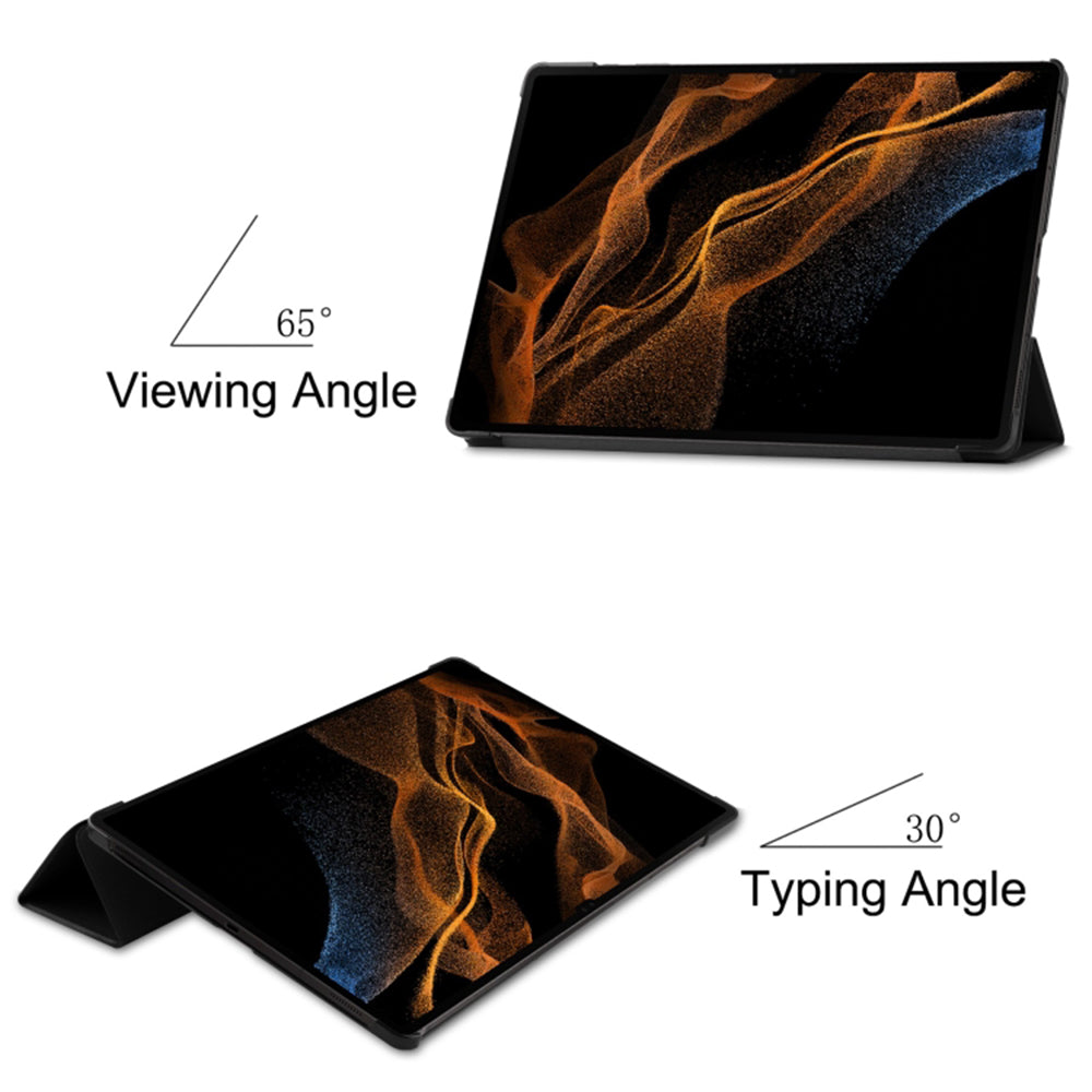 Hülle für Samsung Galaxy Tab S8 Ultra, Techsuit, FoldPro, Schwarz
