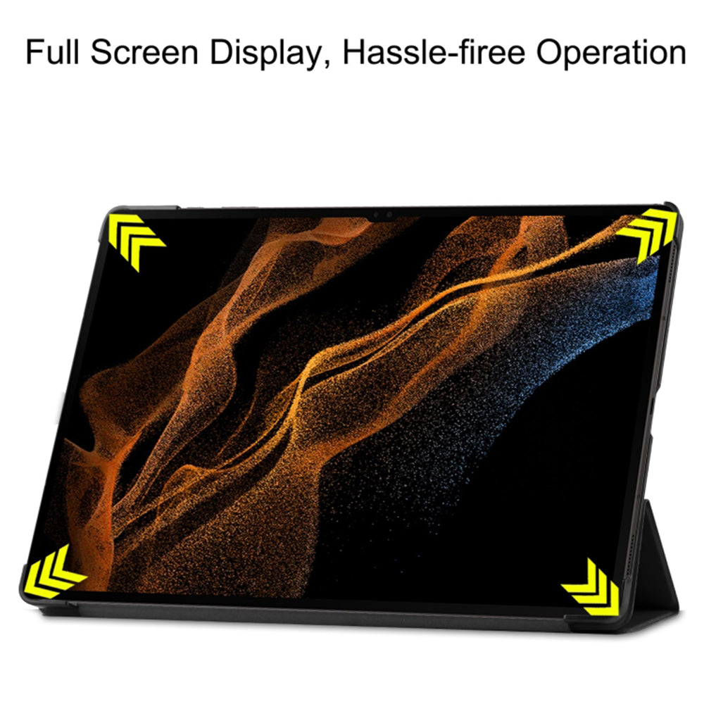 Hülle für Samsung Galaxy Tab S8 Ultra, Techsuit, FoldPro, Schwarz