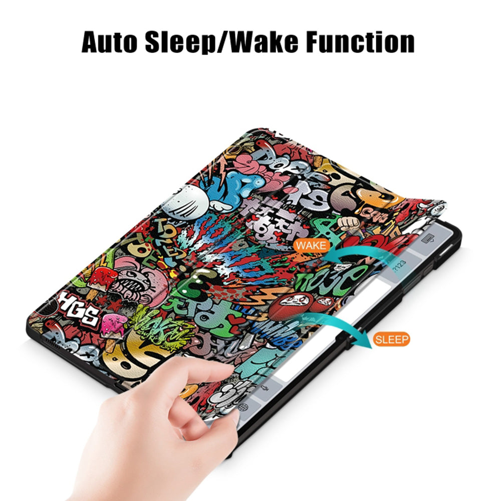 Hülle für Samsung Galaxy Tab S8 Ultra, Techsuit, FoldPro Urban Vibe, Mehrfarbig