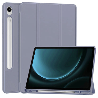 Hülle für Samsung Galaxy Tab S9 FE / Tab S9 / Tab S10 FE, Techsuit, Flex Trifold, Lila