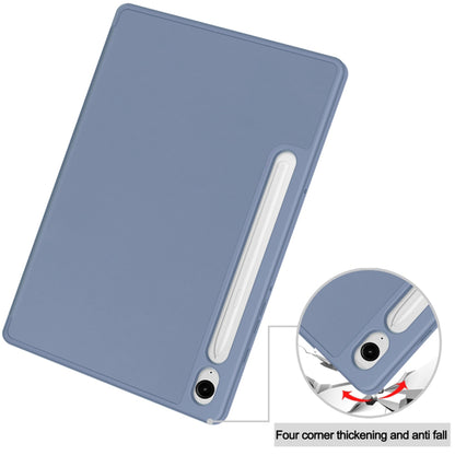 Hülle für Samsung Galaxy Tab S9 FE / Tab S9 / Tab S10 FE, Techsuit, Flex Trifold, Lila