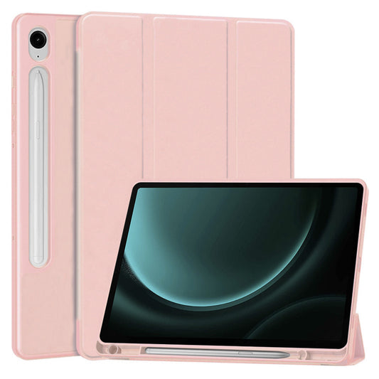 Hülle für Samsung Galaxy Tab S9 FE / Tab S9 / Tab S10 FE, Techsuit, Flex Trifold, Rosa
