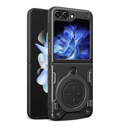 Hülle für Samsung Galaxy Z Flip5 F731, Techsuit, CamGuard Pro, Schwarz