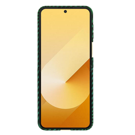 Hülle für Samsung Galaxy Z Flip7 FE F761 / Z Flip6 F741, Techsuit, Carbonite FiberShell, Grün