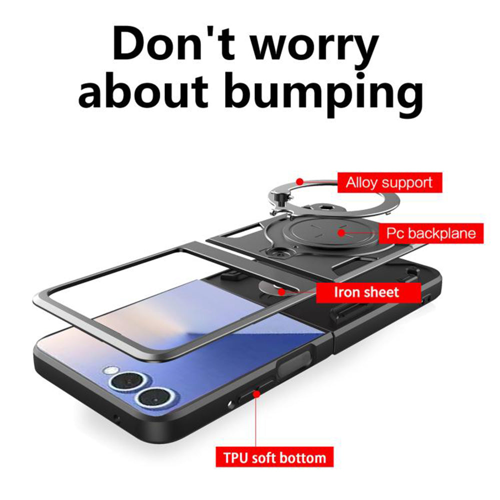 Hülle für Samsung Galaxy Z Flip7 F766, Techsuit, CamGuard Pro, Lila