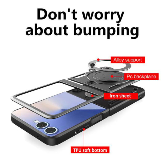 Hülle für Samsung Galaxy Z Flip7 F766, Techsuit, CamGuard Pro, Lila