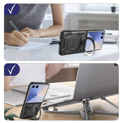 Hülle für Samsung Galaxy Z Flip7 F766, Techsuit, CamGuard Pro, Lila