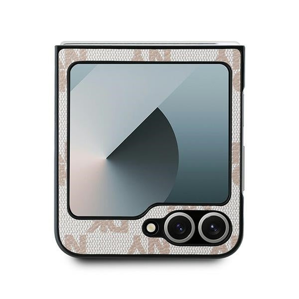 Hülle für Samsung Galaxy Z Flip7 FE F761 / Z Flip6 F741, DKNY, Kariertes Muster Gedruckte Streifen, Rosa