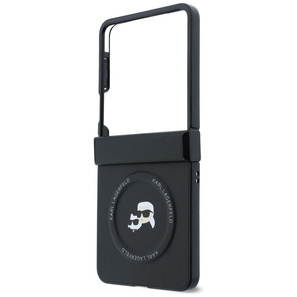 Hülle für Samsung Galaxy Z Flip8 F776, Karl Lagerfeld, Karl & Choupette Head Pin, Schwarz