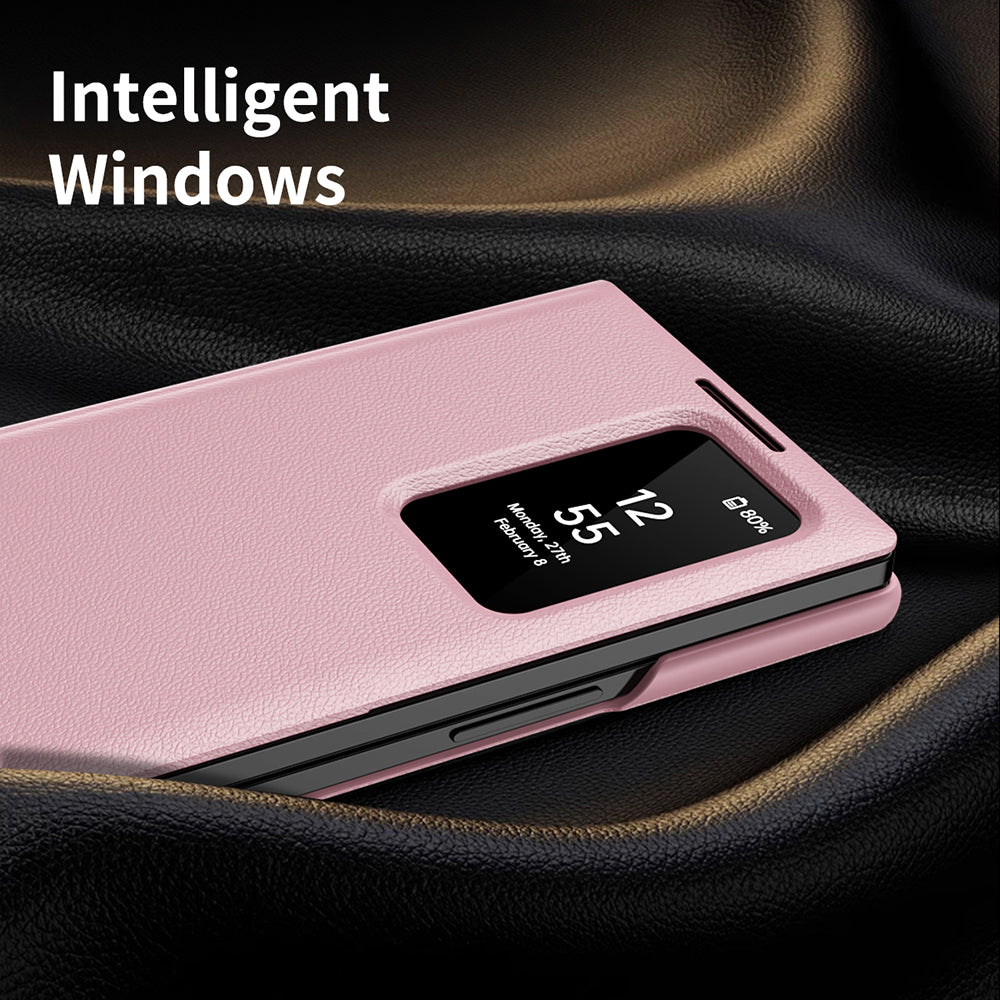 Hülle für Samsung Galaxy Z Fold3 5G F926, Techsuit, SmartView, Rosa