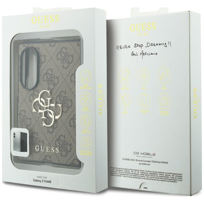 Hülle für Samsung Galaxy Z Fold8 F971, Guess, 4G Big Logo, Braun