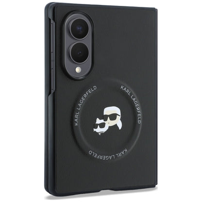 Hülle für Samsung Galaxy Z Fold8 F971, Karl Lagerfeld, Karl & Choupette Head Pin, Schwarz