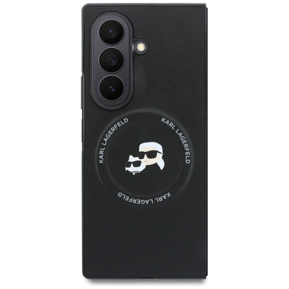 Hülle für Samsung Galaxy Z Fold8 Ultra F976, Karl Lagerfeld, Karl & Choupette Head Pin, Schwarz