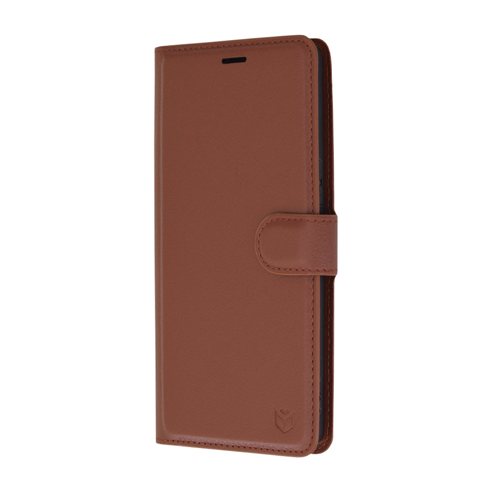 Hülle für Sony Xperia 1 VI, Techsuit, Leder-Folio, Braun