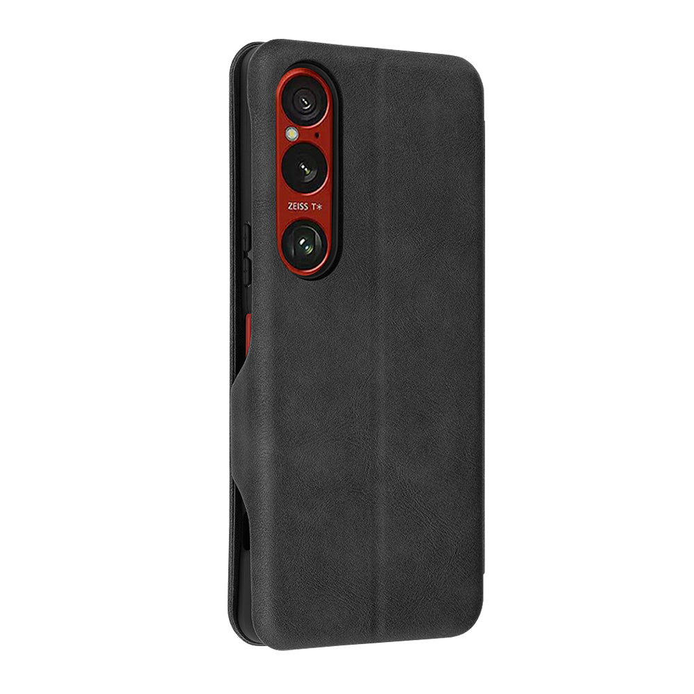 Hülle für Sony Xperia 1 VI, Techsuit, Safe Wallet Plus, Schwarz