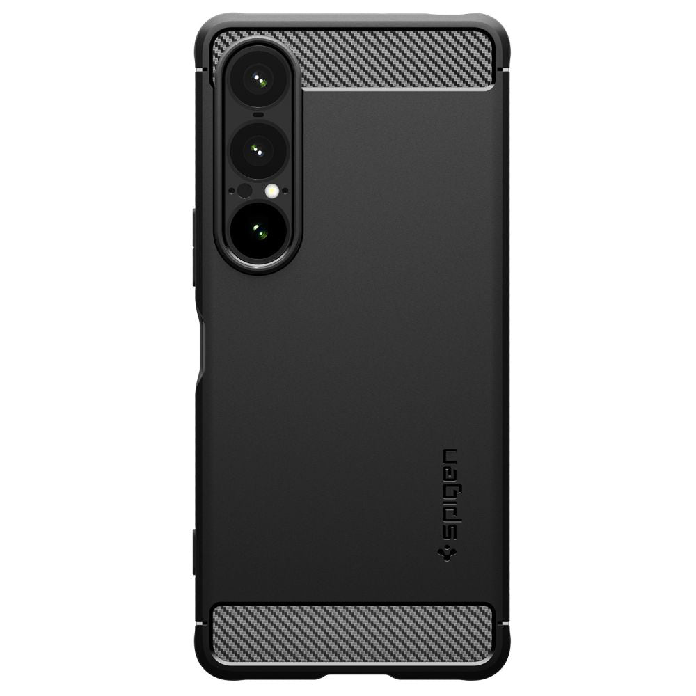 Hülle für Sony Xperia 1 VII, Spigen, Rugged Armor, Mattschwarz