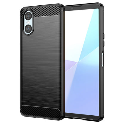 Hülle für Sony Xperia 10 VI, Techsuit, Carbon, Schwarz