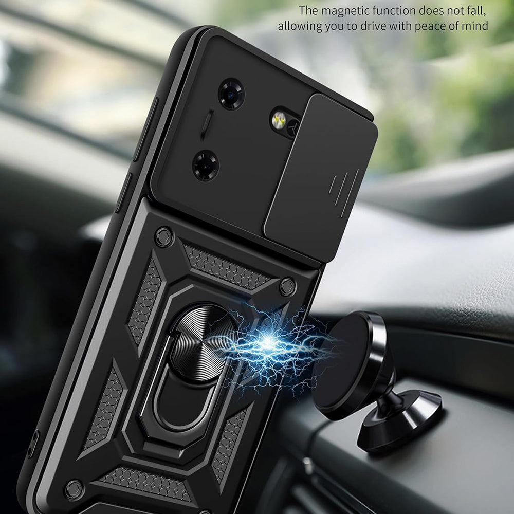Hülle für Tecno Pova 5 Pro, Techsuit, CamShield, Schwarz