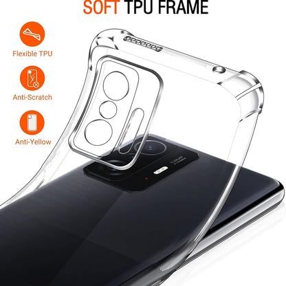 Hülle für Xiaomi 11T / 11T Pro, Techsuit, stoßfest klar, transparent