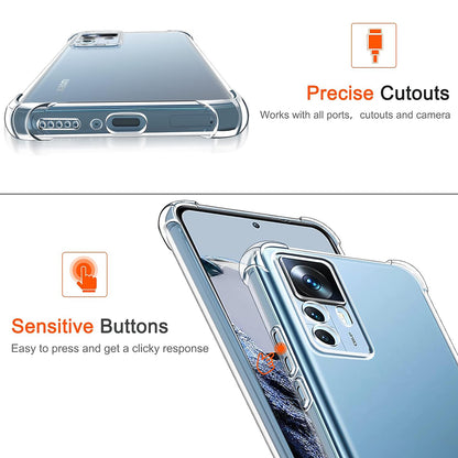 Hülle für Xiaomi 12T / 12T Pro, Techsuit, stoßfest klar, transparent