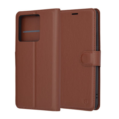 Hülle für Xiaomi 13T Pro / 13T, Techsuit, Leder-Folio, Braun