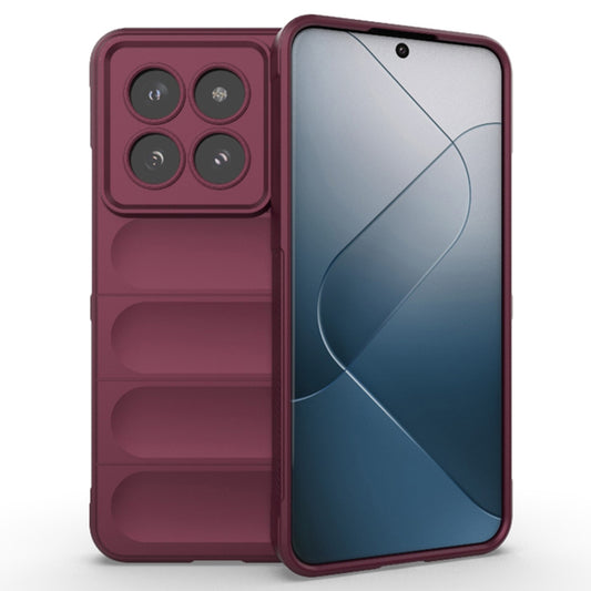 Hülle für Xiaomi 14 Pro, Techsuit, Magic Shield, Weinrot
