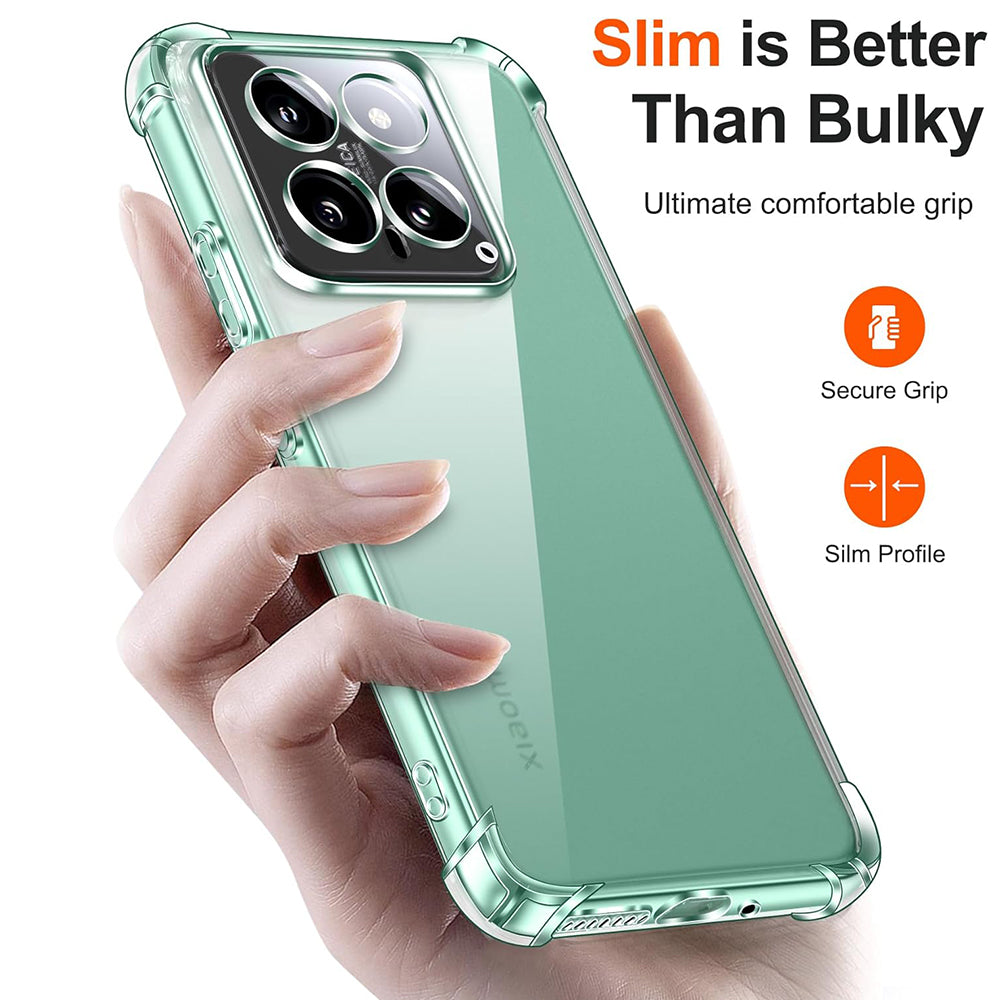Hülle für Xiaomi 14 Pro, Techsuit, Shockproof Clear, Transparent