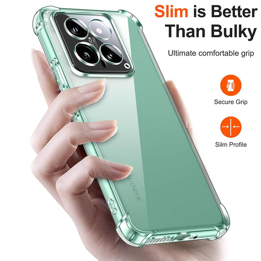 Hülle für Xiaomi 14 Pro, Techsuit, Shockproof Clear, Transparent