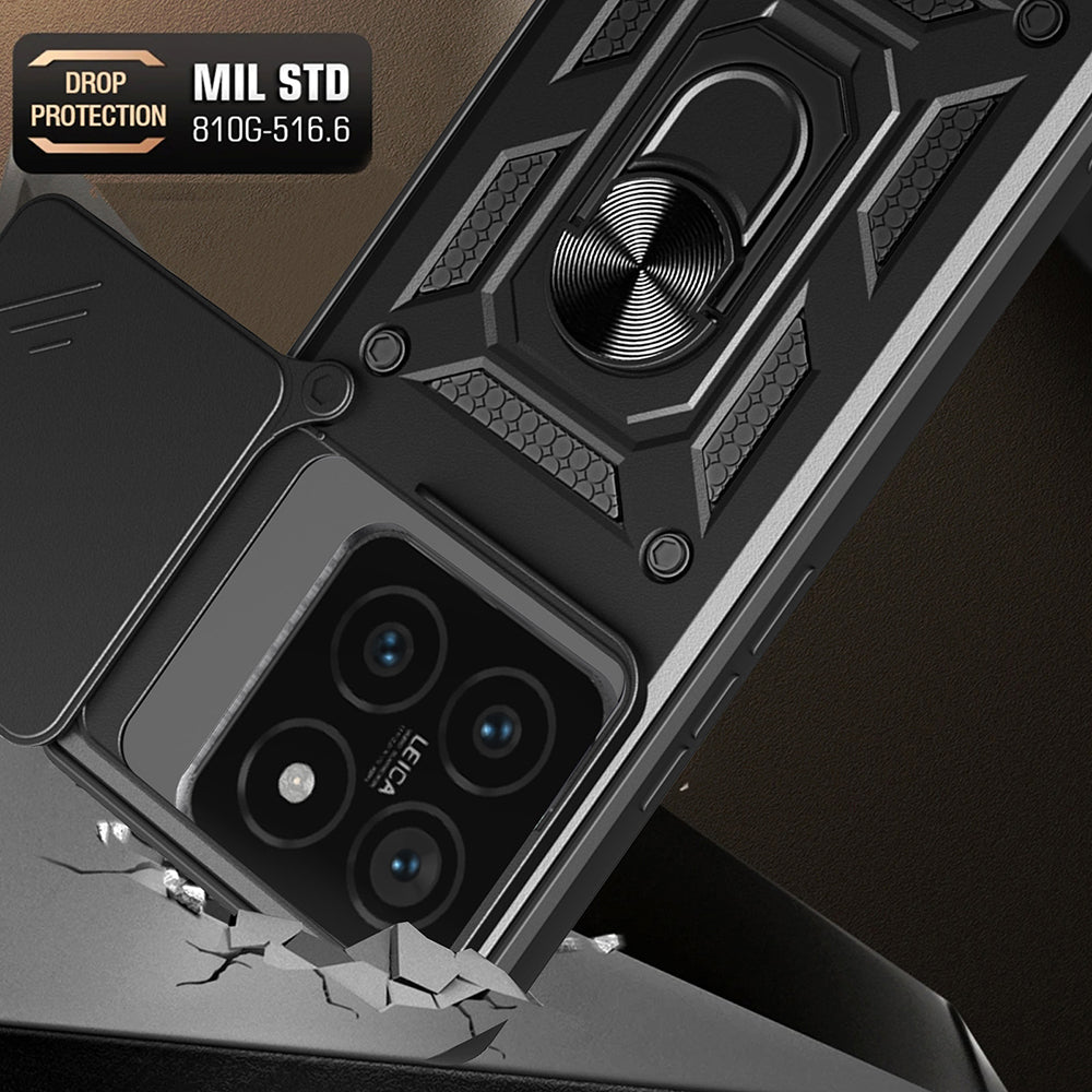 Hülle für Xiaomi 14T Pro, Techsuit, CamShield, Schwarz
