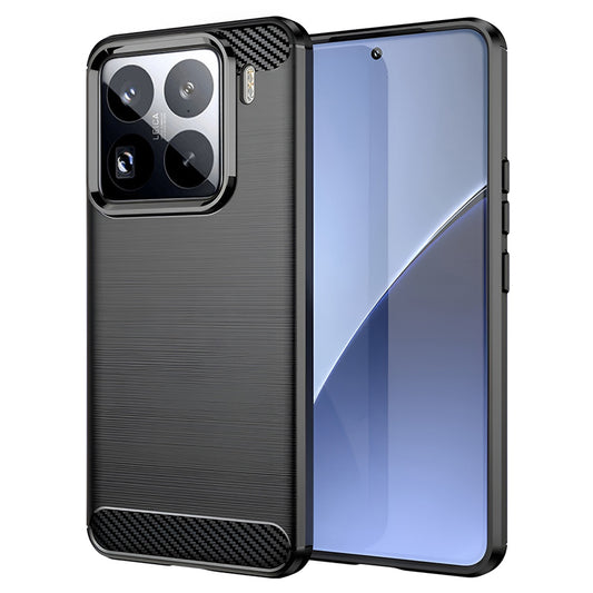 Hülle für Xiaomi 15 Pro, Techsuit, Carbon, Schwarz