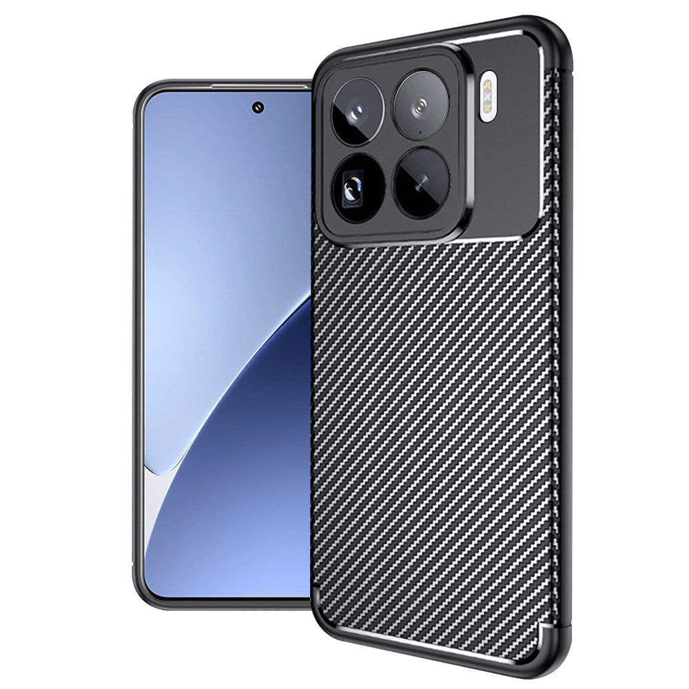 Hülle für Xiaomi 15 Pro, Techsuit, CarbonFiber, Schwarz