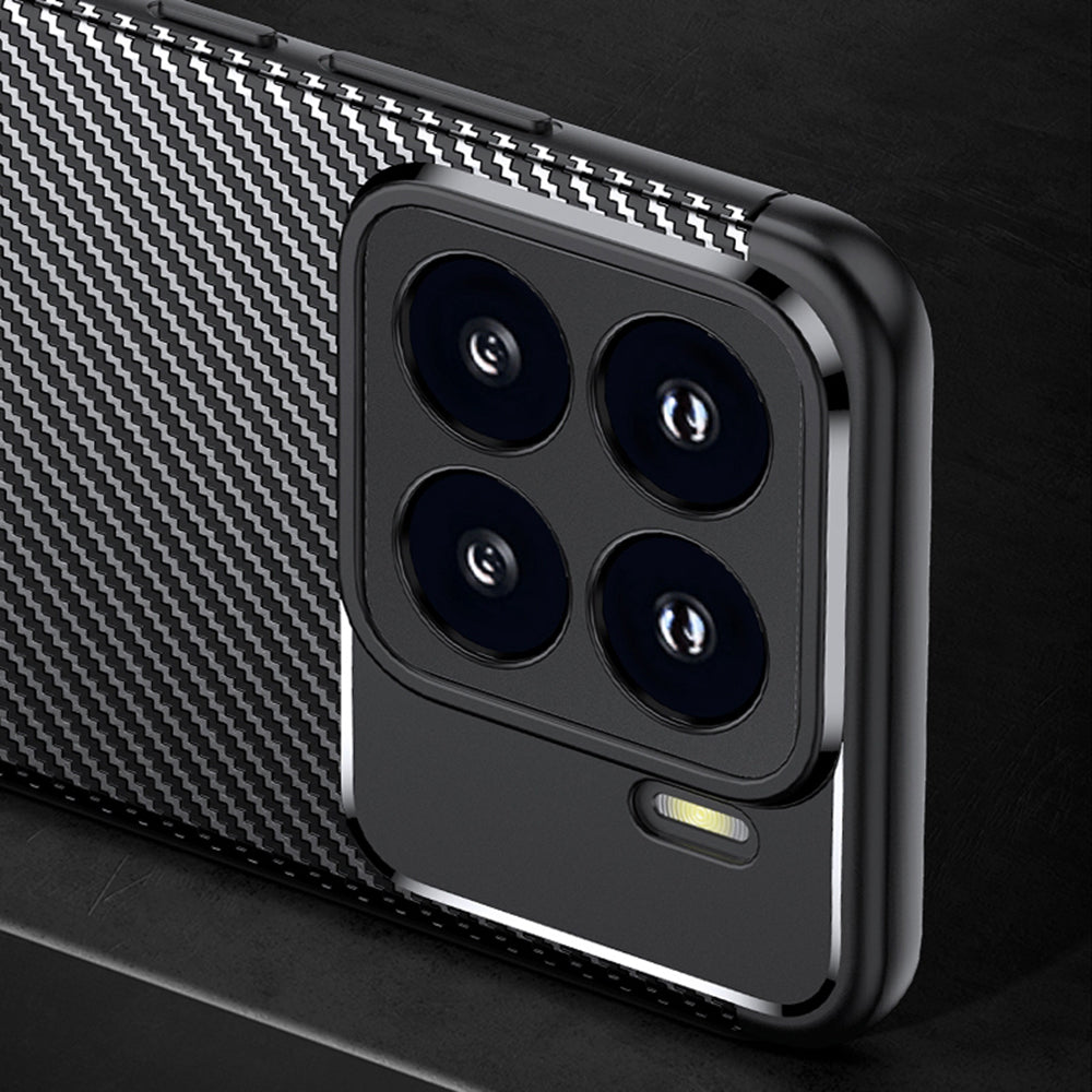 Hülle für Xiaomi 15 Pro, Techsuit, CarbonFiber, Schwarz