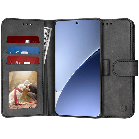 Hülle für Xiaomi 15 Pro, Techsuit, Diary Book, Schwarz