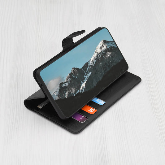 Hülle für Xiaomi 15 Pro, Techsuit, Leather Folio, Schwarz