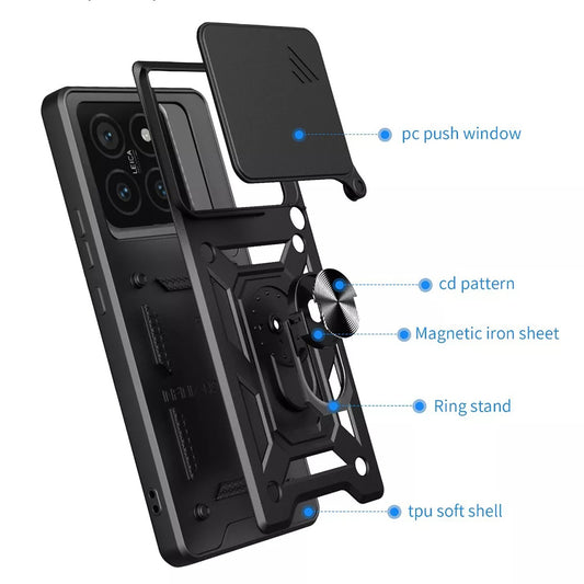 Hülle für Xiaomi 15, Techsuit, CamShield, Schwarz
