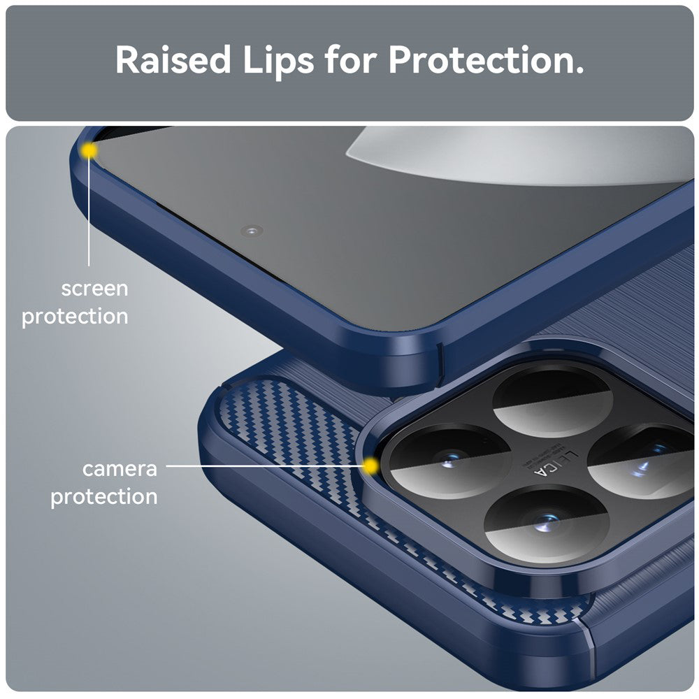 Hülle für Xiaomi 15T Pro, Techsuit, Carbon, Blau