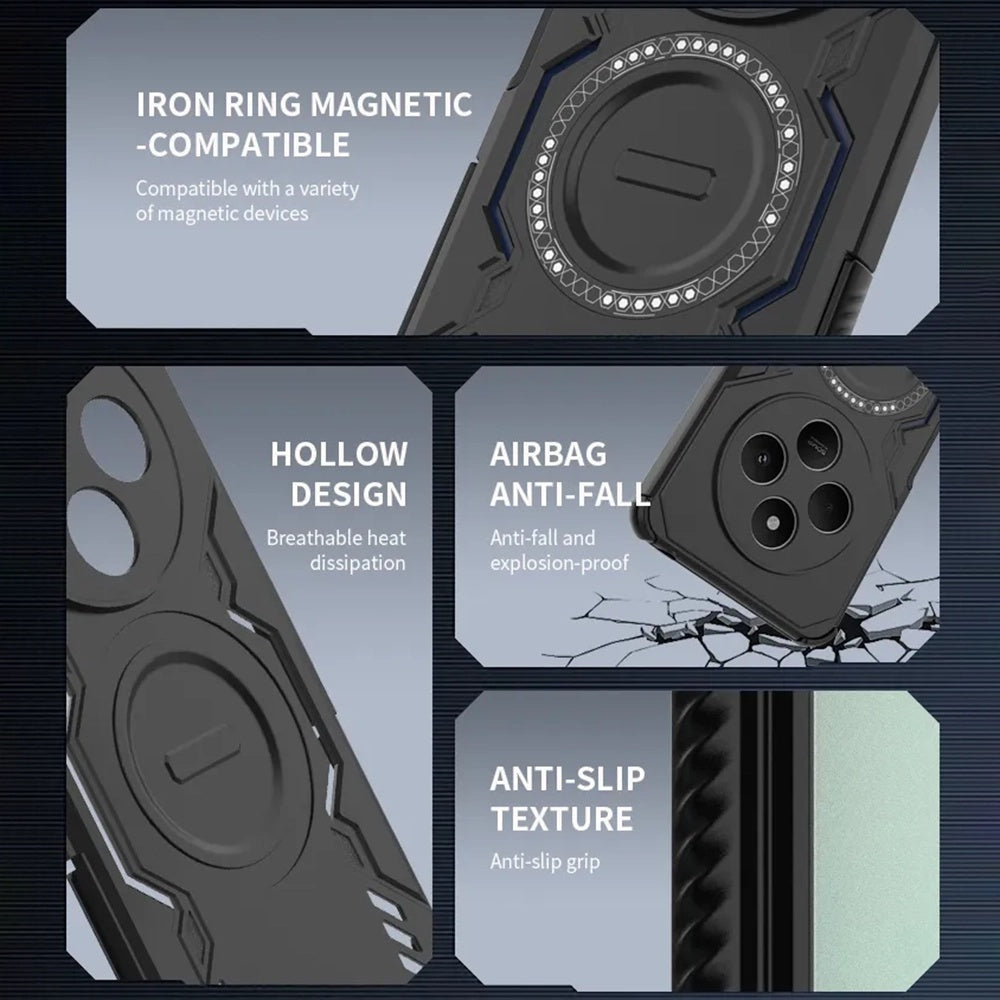 MagSafe-Hülle für Xiaomi 15T, Techsuit, ArmorMag, Schwarz