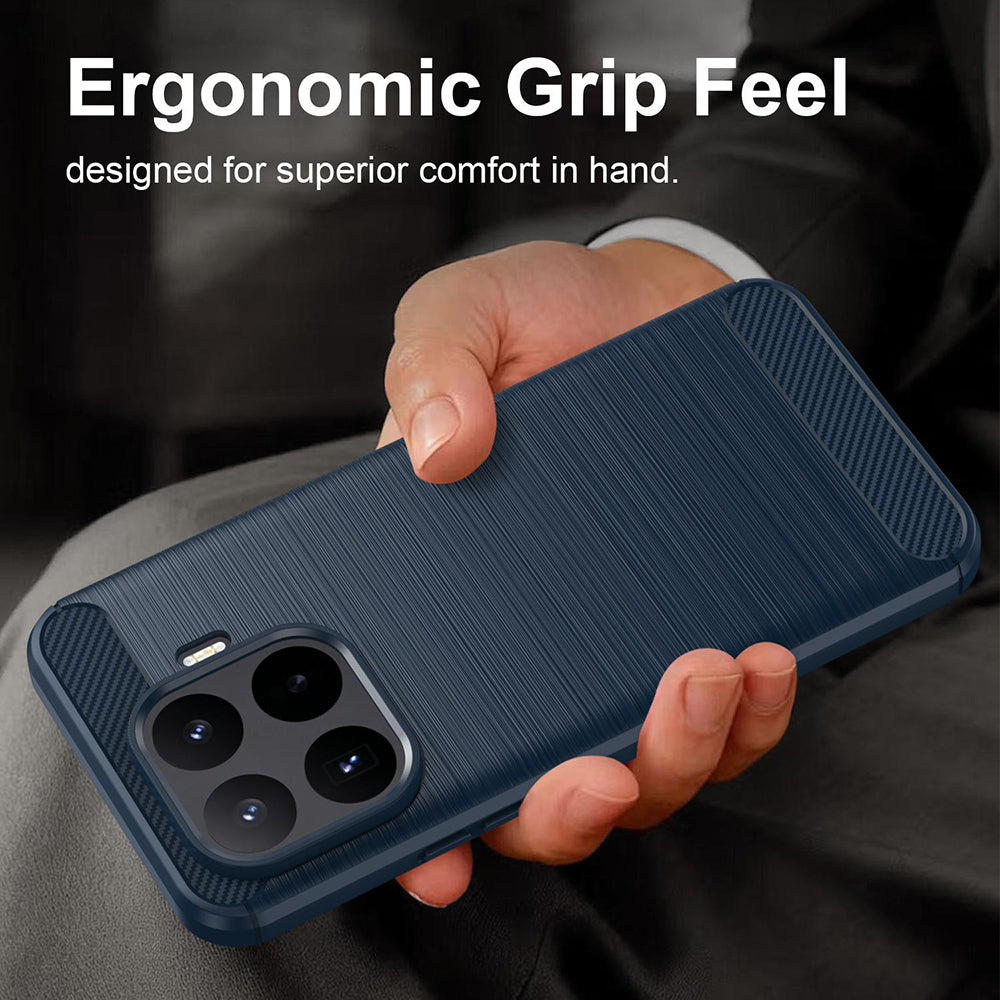 Hülle für Xiaomi 17T Pro, Techsuit, Carbon, Blau