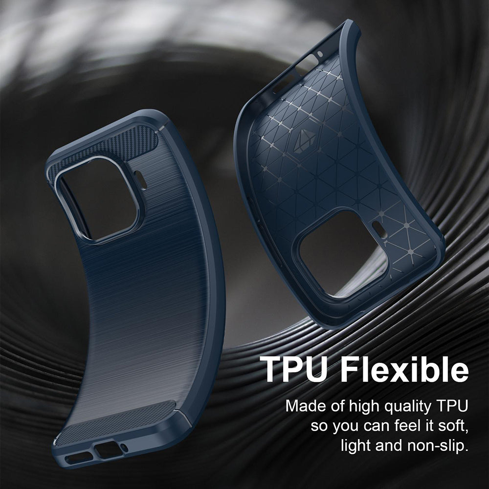 Hülle für Xiaomi 17T Pro, Techsuit, Carbon, Blau