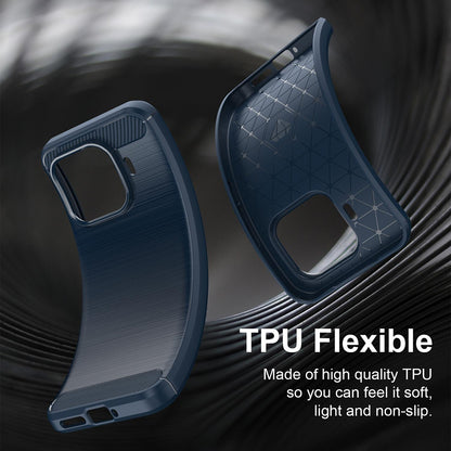 Hülle für Xiaomi 17T Pro, Techsuit, Carbon, Blau