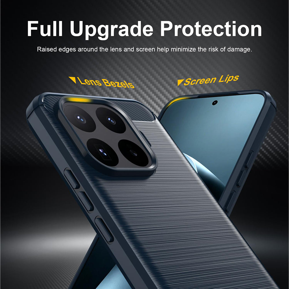 Hülle für Xiaomi 17T Pro, Techsuit, Carbon, Blau