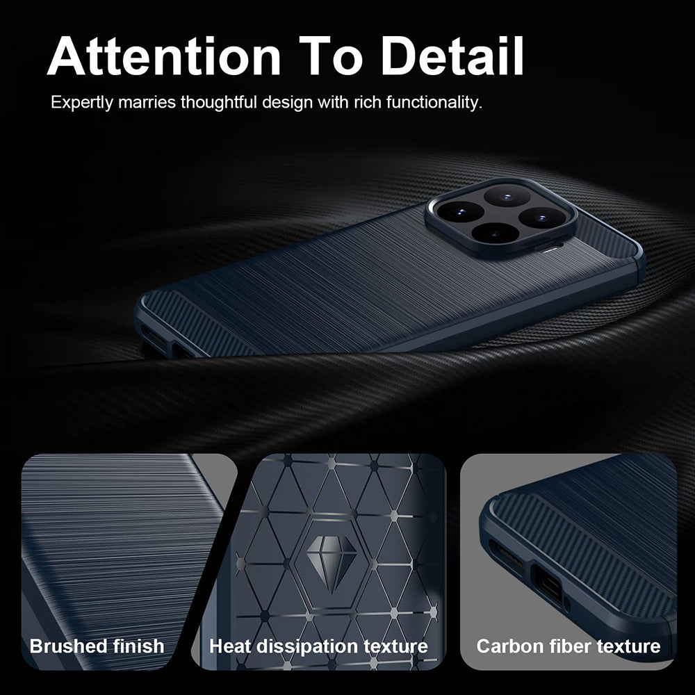 Hülle für Xiaomi 17T Pro, Techsuit, Carbon, Blau