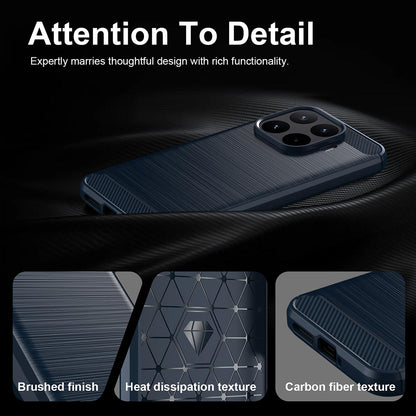 Hülle für Xiaomi 17T Pro, Techsuit, Carbon, Blau