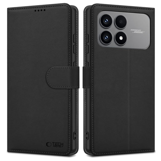 Hülle für Xiaomi Poco F8 Pro, Tech-Protect, Wallet, Schwarz