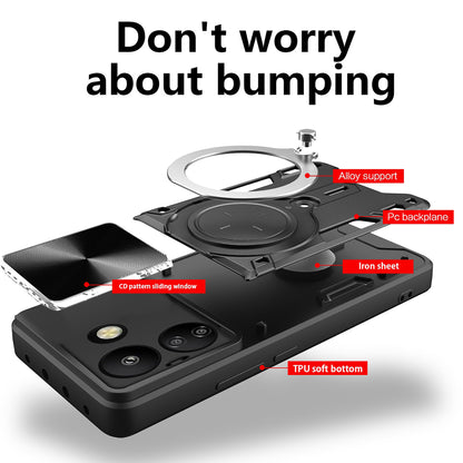 Hülle für Xiaomi Poco C65 / Redmi 13C, Techsuit, CamGuard Pro, Schwarz