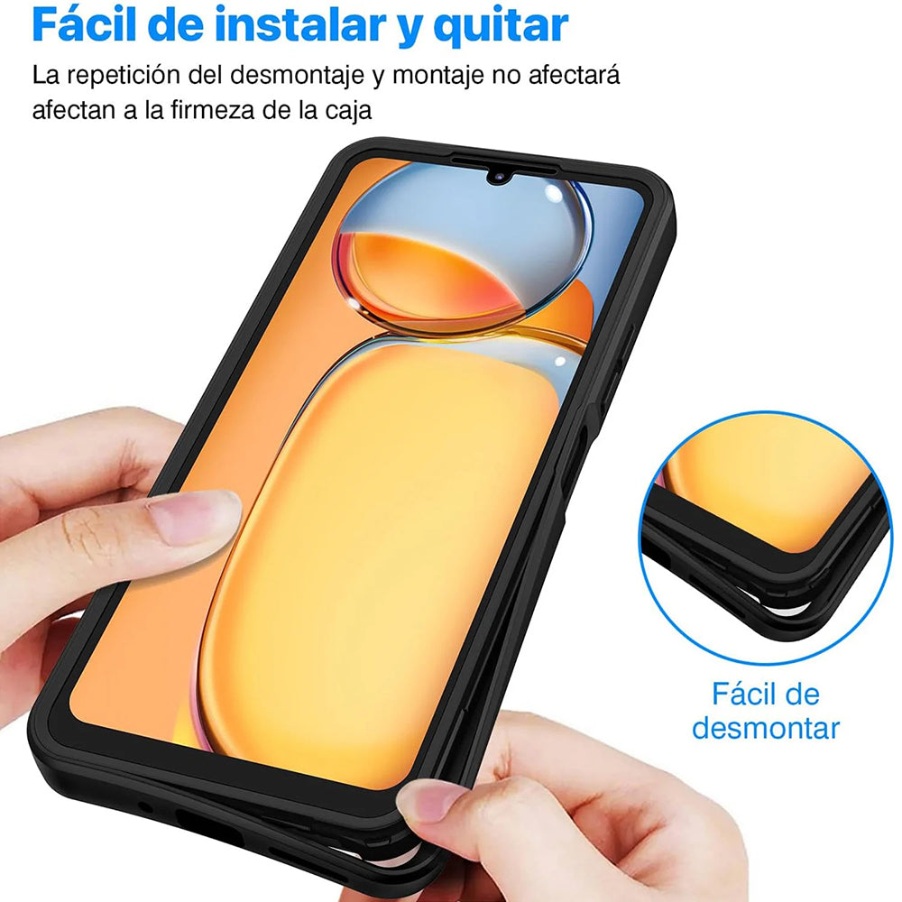 Hülle für Xiaomi Poco C65 / Redmi 13C, Techsuit, ColorVerse 360, Schwarz