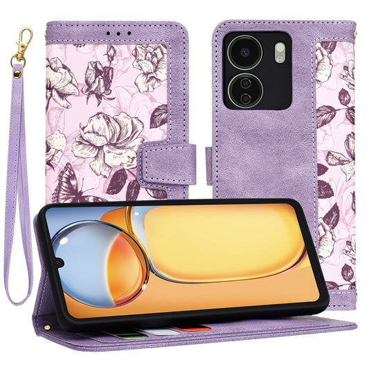 Hülle für Xiaomi Poco C65 / Redmi 13C, Techsuit, FlipCraft, Lila