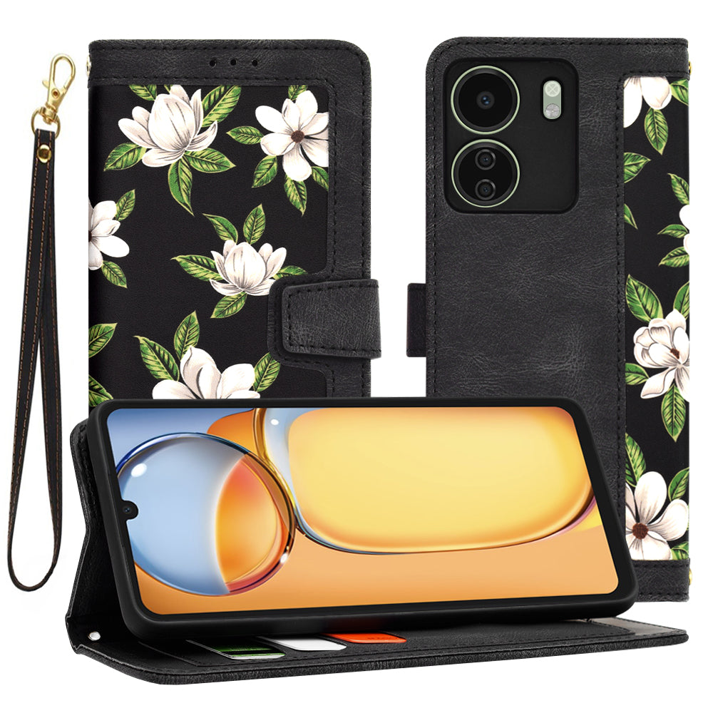 Hülle für Xiaomi Poco C65 / Redmi 13C, Techsuit, FlipCraft, Schwarz