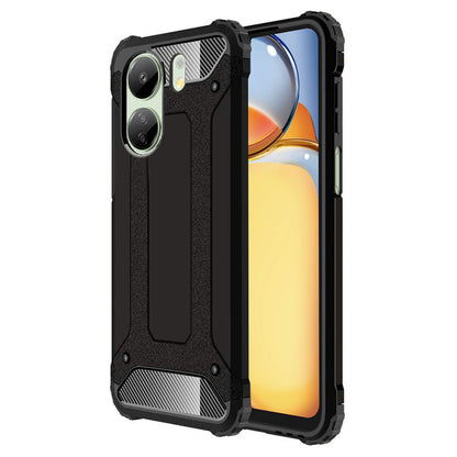 Hülle für Xiaomi Poco C65 / Redmi 13C, Techsuit, Hybrid Armor, Schwarz